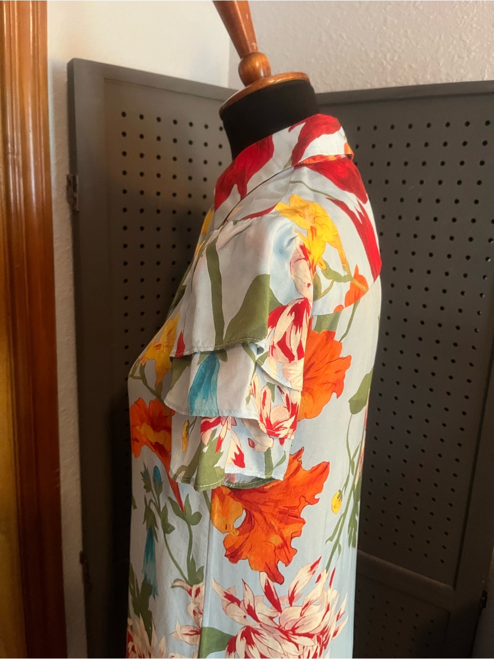 Alice + Olivia Floral Silk Blend Minidress - Picture 4 of 8